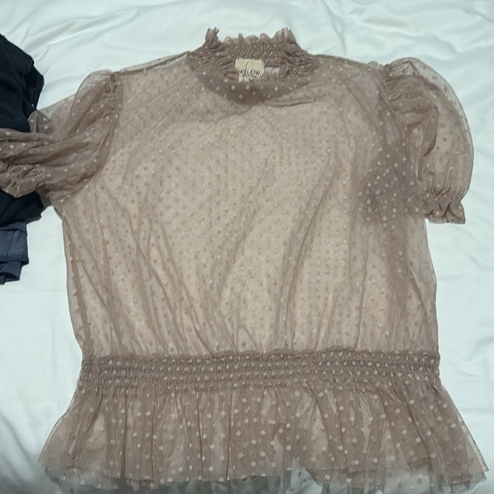 WILLOW Tulle lace top Size L